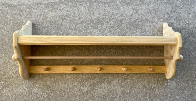Paradhanddukshängare med hylla – 5 knoppar