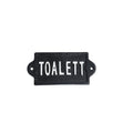 Gjutjärnsskylt Toalett