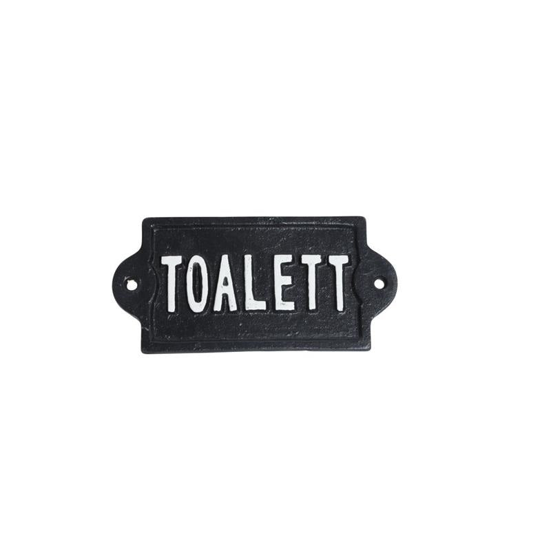 Gjutjärnsskylt Toalett