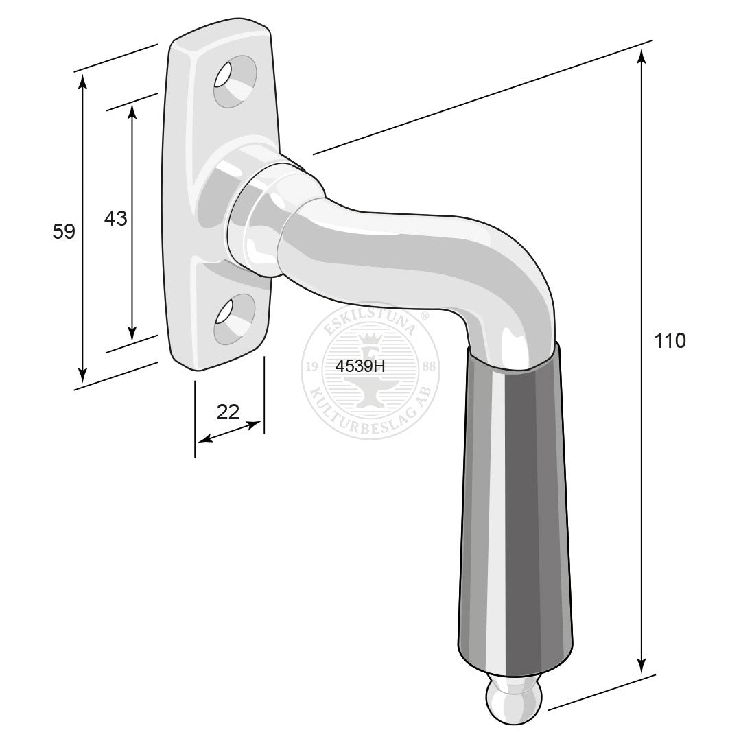 Spanjoletthandt 4539H N/sv m s