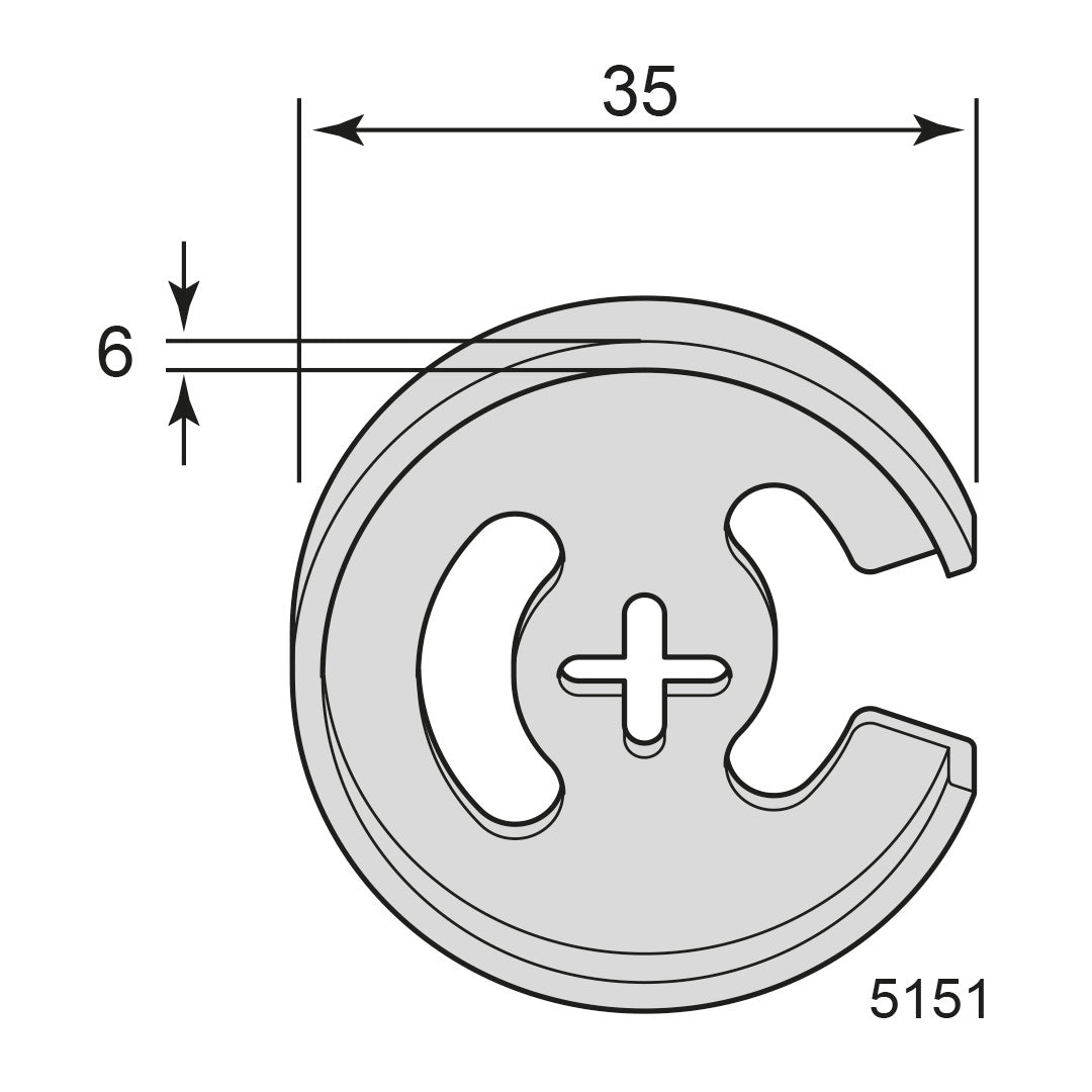 Koppelhake 5151 Z m skruv