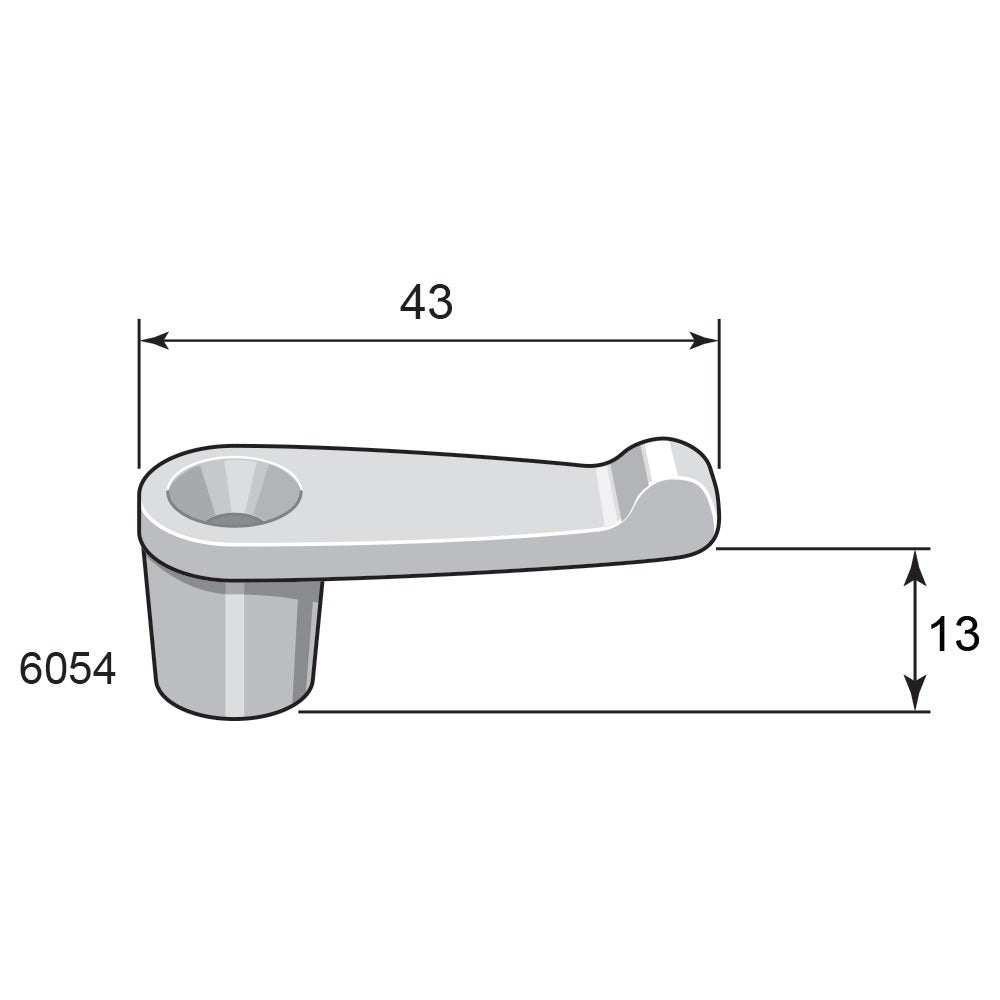 Vervel/Vrider 6054, hög enkel 13 mm