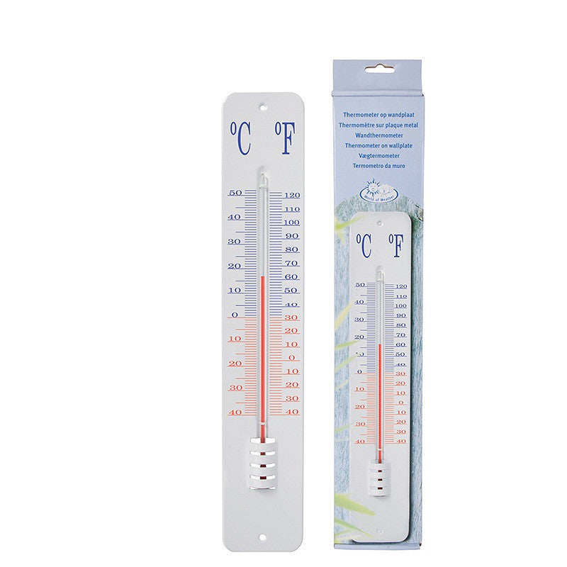 Utomhustermometer på väggplatta