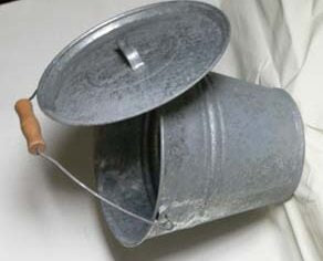 Askhink m. lock, 8-L, trähandtag