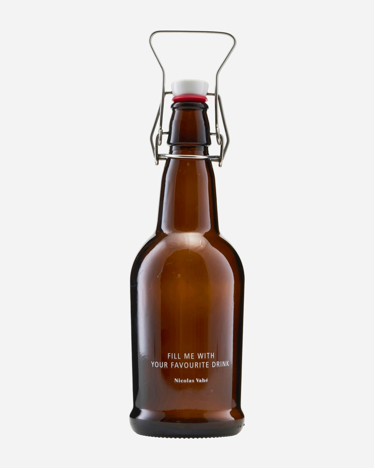 Glasflaska med patenkork, Brun, 480 ml