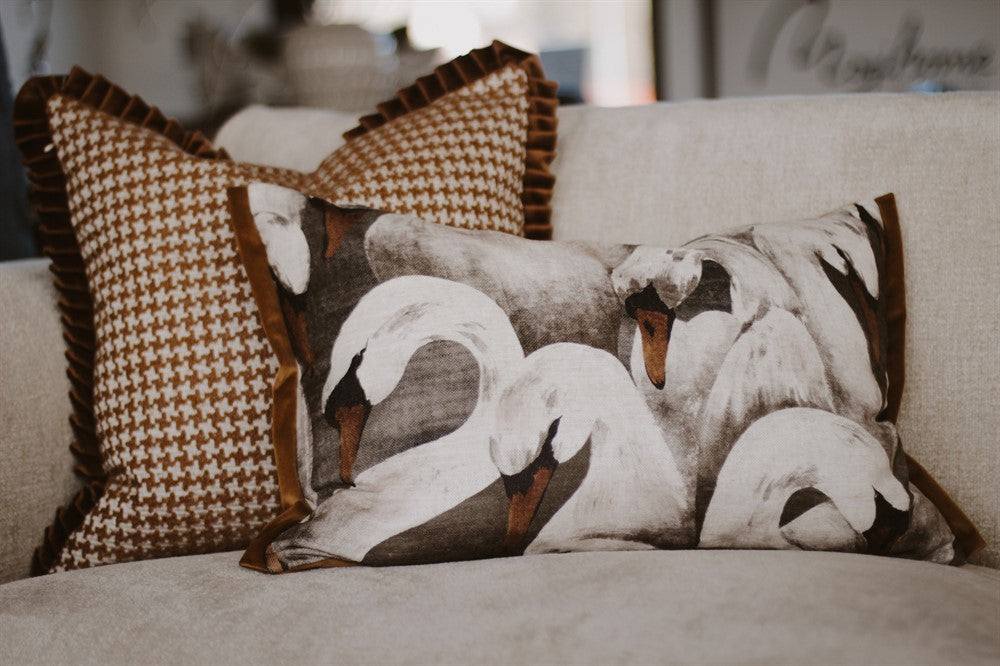 Kuddfodral Swan brun – Mogihome