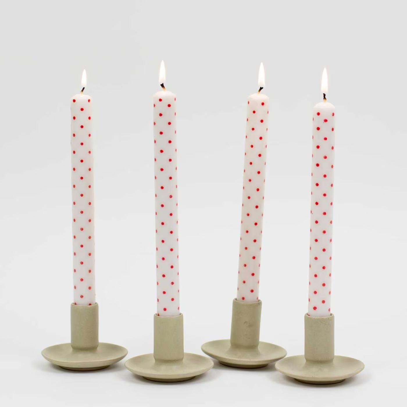 MINIDOT Ljus 4-pack, vit/röd