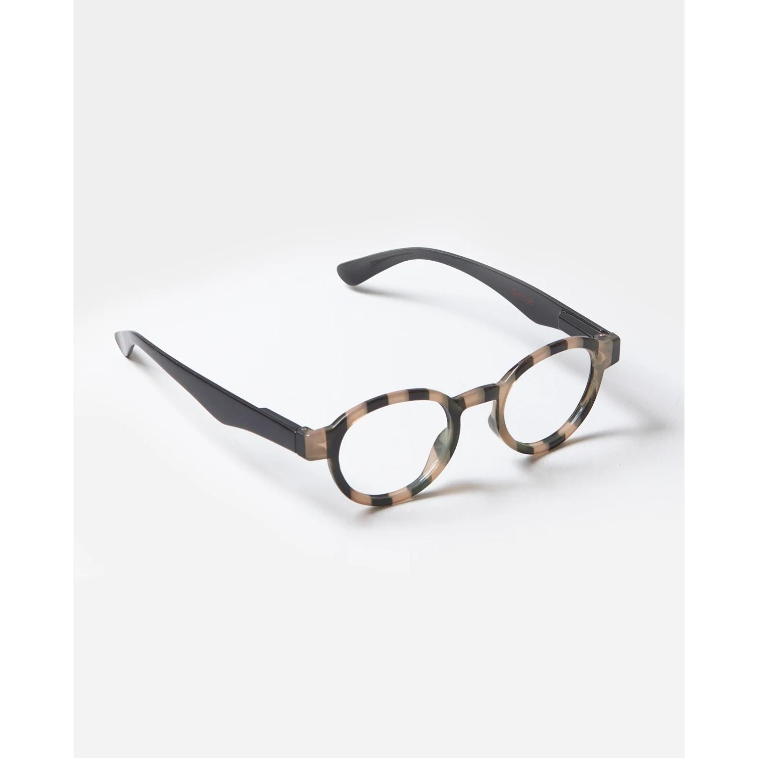 Läsglasögon OjeOje K – beige/black stripes