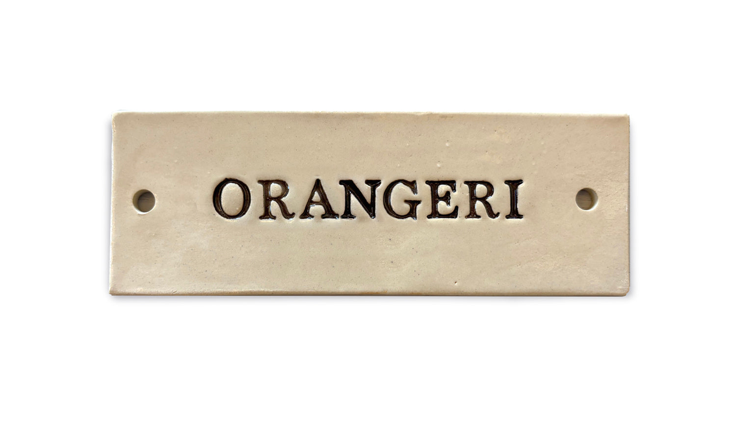 Orangeri – Handgjord keramikskylt