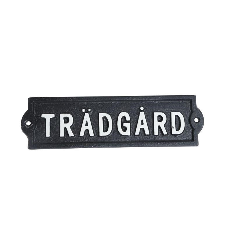 Skylt Trädgård 21x6 cm