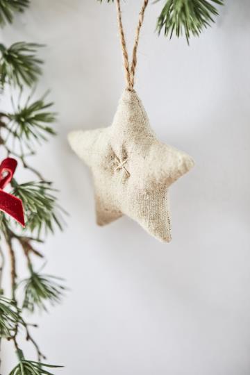 Juldekoration Stjärna i textil