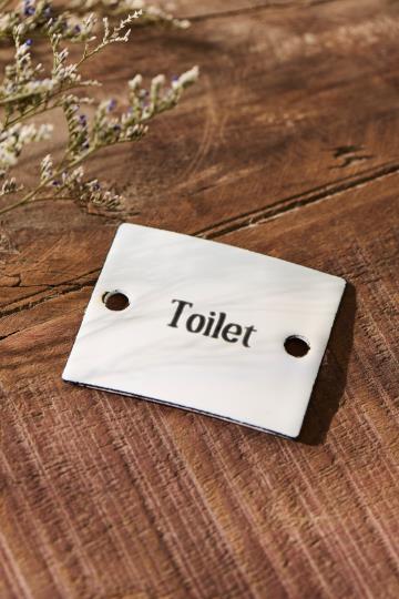 Emaljskylt Toilet IB Laursen
