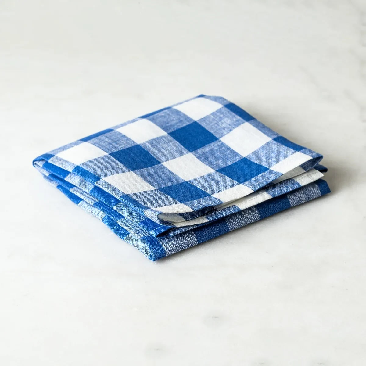 Handduk Gingham – Blå/Vit