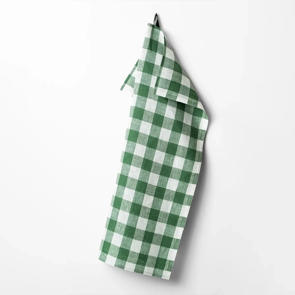 Handduk Gingham – Grön/Vit