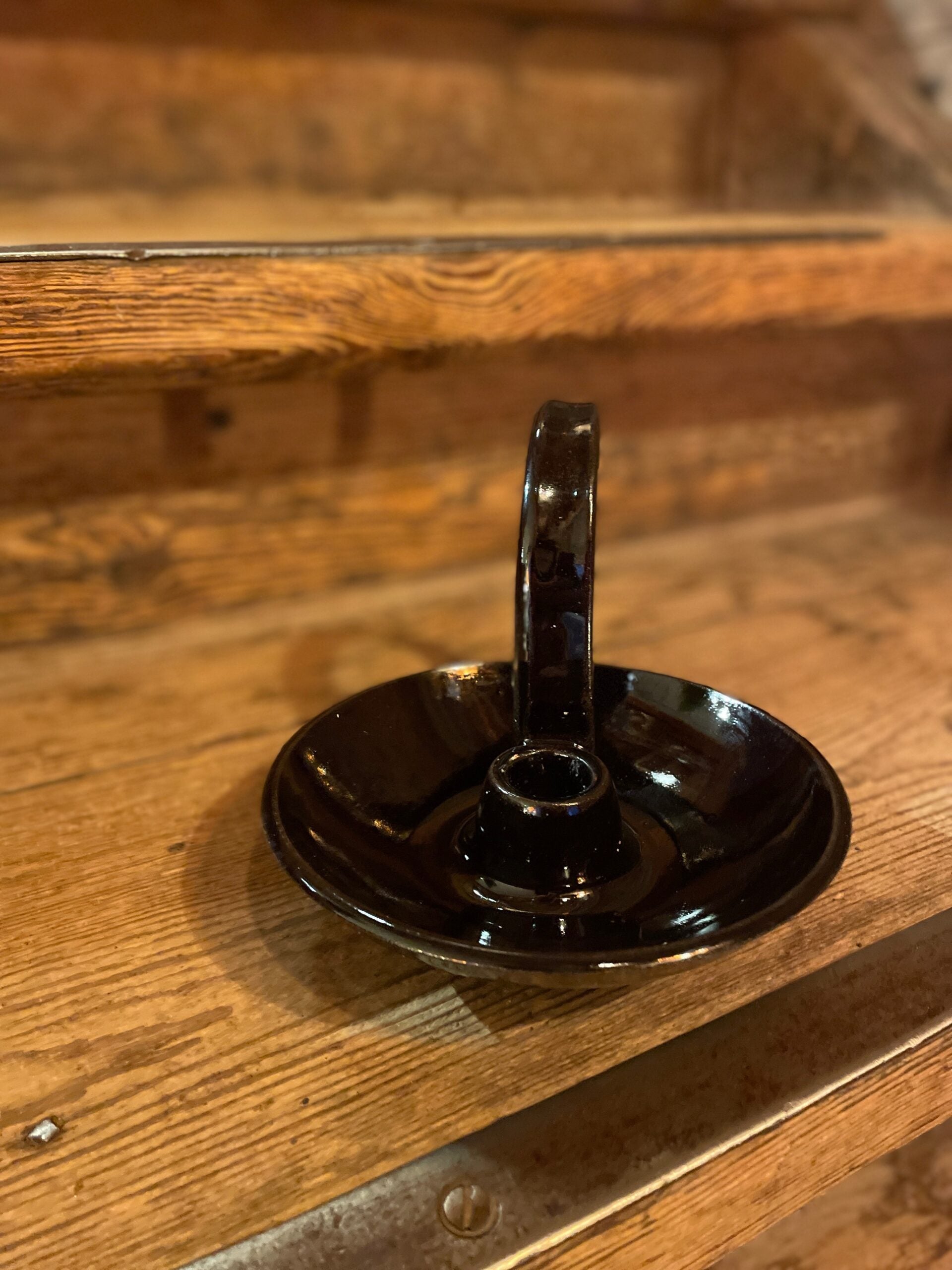 Kammarljusstake Svart Lerhuset