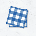 Pappersservett Gingham Blå