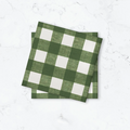 Pappersservett Gingham Grön