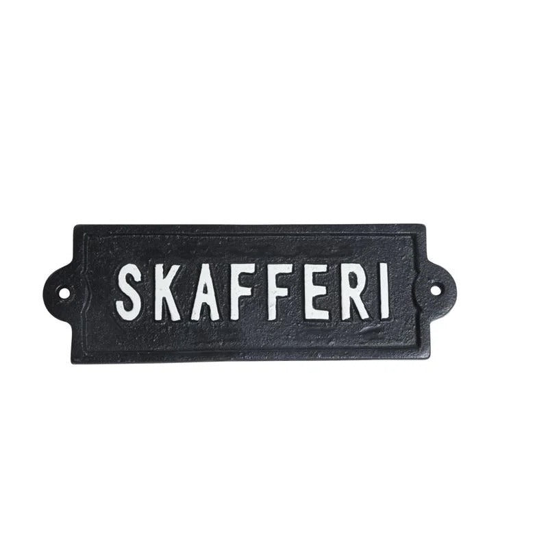 Skylt Skafferi i gjutjärn