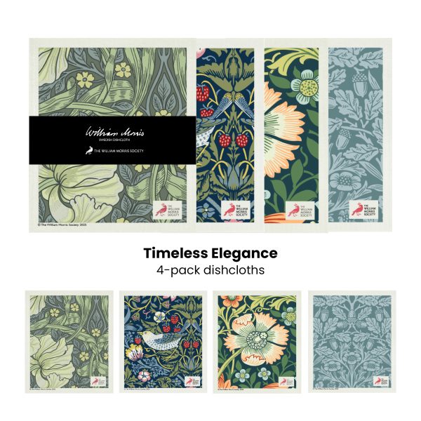 Disktrasa William Morris – 4-pack “Timeless Elegance”