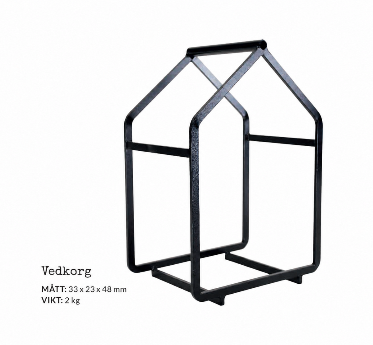 Vedkorg i järn – Mölltorps Gjuteri