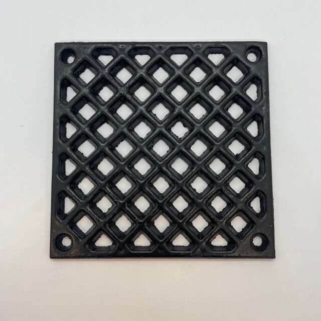 Ventilgaller, gjutjärn, 120x120 mm