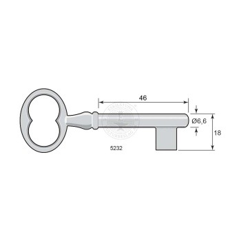 Nyckelämne 5232 f klosettlås Produktkategori: Lås. Köp hos Byggnadsvardskompaniet.se