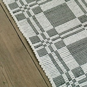 Glesripsmatta, svart-vitrutig Produktkategori: Mattor & Gardiner. Köp hos Byggnadsvardskompaniet.se