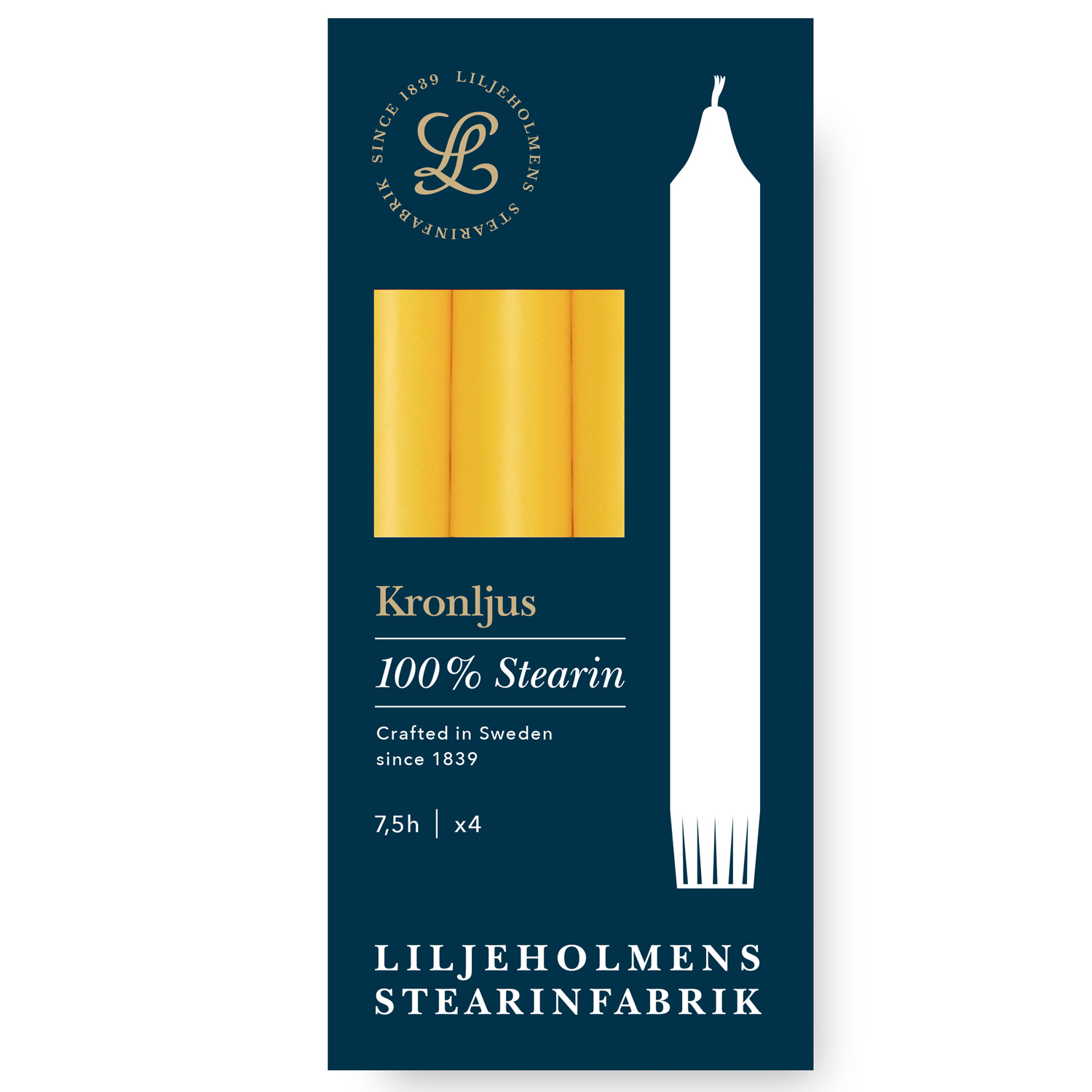 Kronljus 4-pack Gul Produktkategori: Hemliv. Köp hos Byggnadsvardskompaniet.se