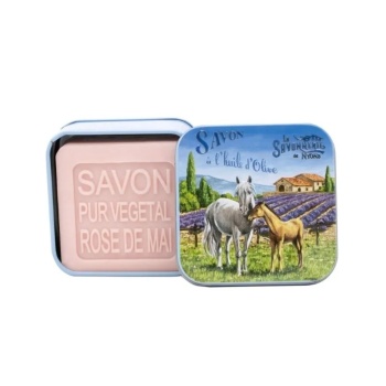 Marseille tvål i plåtask Hästar – ros Produktkategori: Fast Tvål. Köp hos Byggnadsvardskompaniet.se